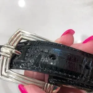 Women’s Rewards Alligator and sterling, silver exquisite authentic belt, small Rewards | Accessories | Womens Rewards Alligator And  main image 2